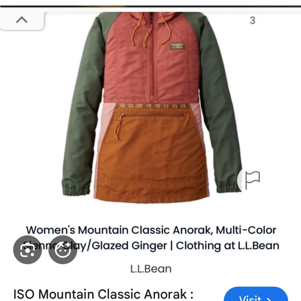Vintage L.L. Bean mountain Anorak Jacket